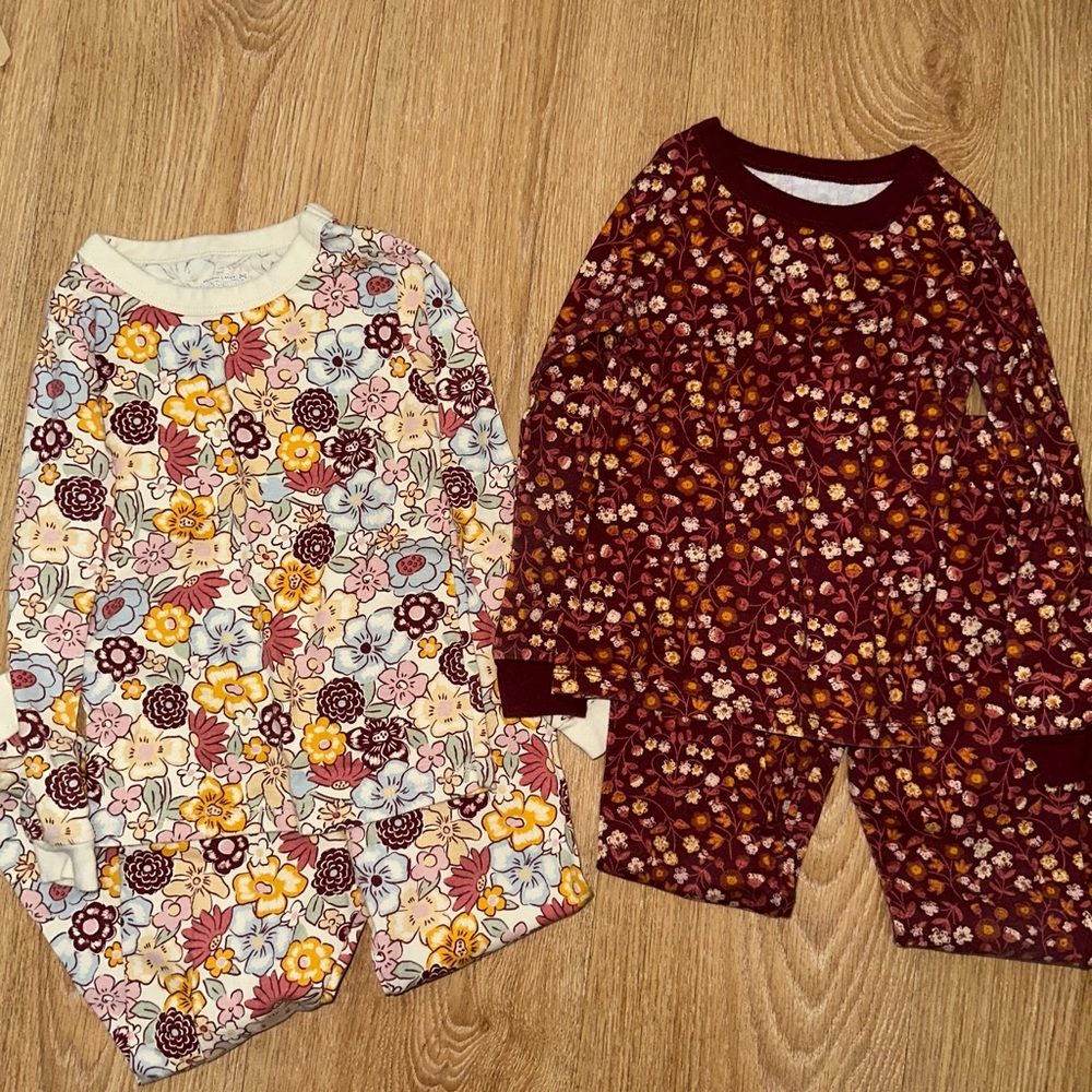 Floral Kids Pajama Set - Multicolor